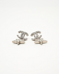 Chanel Coco Mark Icon Series Rhinestone Earrings