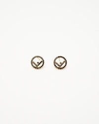 Fendi Ff Rhinestone Earrings