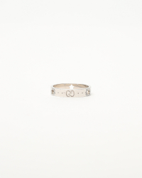 Gucci Gg Icon Star White Gold 4.2g Ring
