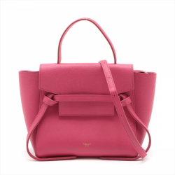 Celine Belt Bag Nano Grained Calfskin Leather 3-Ways Tote Bag Pink