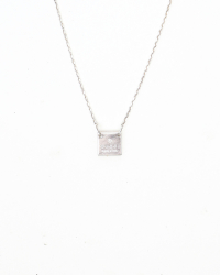 Gucci Square Plate Silver Necklace