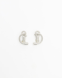 Hermès Rope Motif Clip-on Silver Earrings