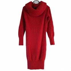 Alexander McQueen Bright red Angora dress, t. S