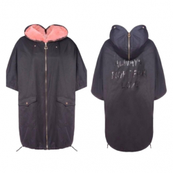 Pinko Cape Lapin Always Fight For Love Poncho surdimensionné