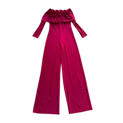 Norma Kamali Combinaison rouge à épaulettes