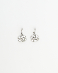 Chanel Coco Mark Stone Hoop Earrings