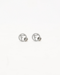 Fendi FF Rhinestone Earrings