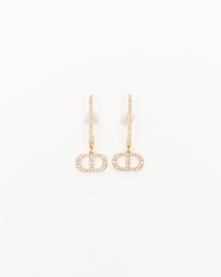 Christian Dior CD Rhinestone Earrings