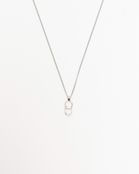 Christian Dior CD Logo Silver Necklace