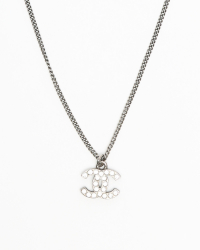 Chanel Coco mark Rhinestone Necklace