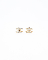Chanel Coco Mark Rhinestone Earrings