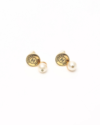 Chanel Coco Mark and Pearl Earrings Clip On