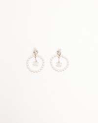 Chanel Coco Mark Rhinestone Dangling Earrings
