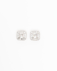 Chanel Coco Mark Rhinestone Clip-on Earrings
