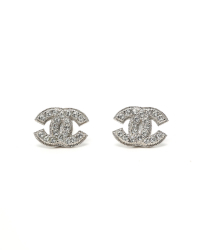 Chanel Coco Mark Rhinestone Clip-on Earrings