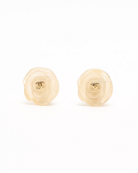 Chanel Camellia Coco Mark Clip-on Earrings