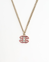 Chanel Coco Mark Rhinestone Necklace