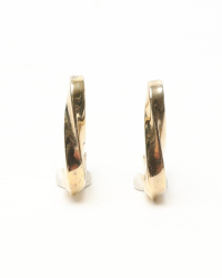 Bottega Veneta Twisted Triangle Hoop Earrings