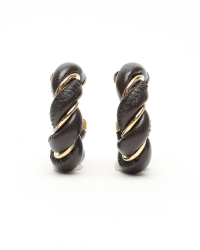 Bottega Veneta Twisted Hoop Earrings