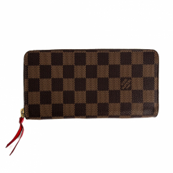Louis Vuitton Clemence Canvas Long Zip Around Wallet Damier Ebene