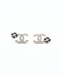Chanel Coco Mark and Camellia Rhinestone Earrings