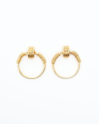 Chanel Coco Mark Hoop Clip-on Earrings