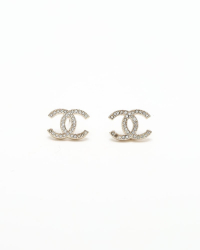 Chanel Coco Mark Rhinestone Earrings