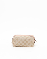 Gucci GG Canvas and Leather Pouch