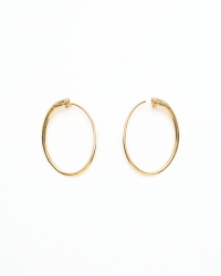 Celine Céline Snake Hoop Earrings