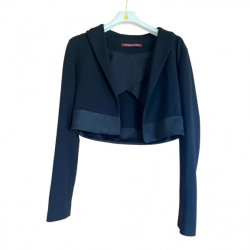 Comptoir Des Cotonniers Kleine, sehr kurze Jacke - schwarz - schwarzes Satinband