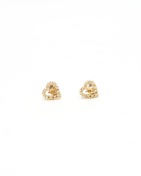 Christian Dior Rhinestone Logo Clip-On Earrings