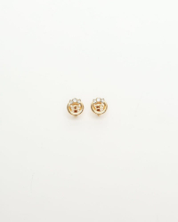 Christian Dior CD Logo Rhinestone Clip-on Earrings