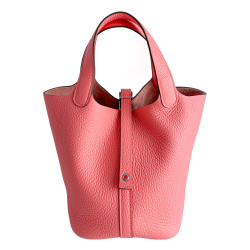 Hermès Picotin 18 Lock Leather Bucket Handbag Rose Jaipur
