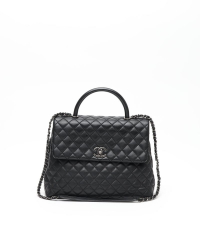 Chanel Large Coco Caviar Top Handle Bag