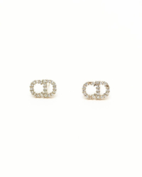 Christian Dior CD Rhinestone Earrings