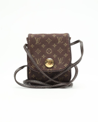 Louis Vuitton Ebene Monogram Mini Lin Canvas Pochette