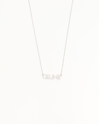 Celine Céline Logo Rhinestone Necklace