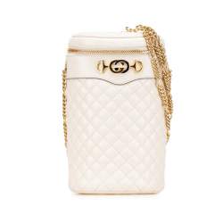 Gucci B Gucci White Calf Leather skin Trapuntata Zumi Convertible Bag Italy