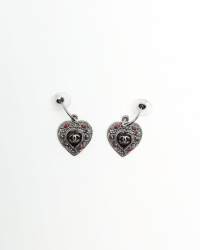 Chanel Coco Mark Dangling Heart Earrings