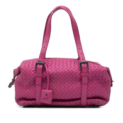 Bottega Veneta B Bottega Veneta Pink Dark Pink Nappa Leather Leather Nappa Intrecciato Montaigne Shoulder Bag Italy