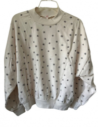 Levi's Sweat beige avec petites fleurs noires