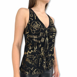 Chanel Egypt tank top gold and black Pre-Fall 2019