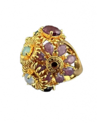 Coach Ring mit Blumenmuster