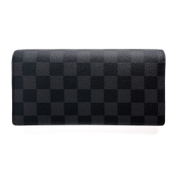 Louis Vuitton Brazza Canvas Vertical long Wallet Damier Graphite