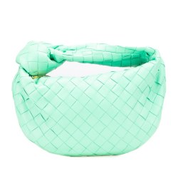 Bottega Veneta B Bottega Veneta Green Light Green Nappa Leather Leather Mini Nappa Intrecciato Jodie Italy