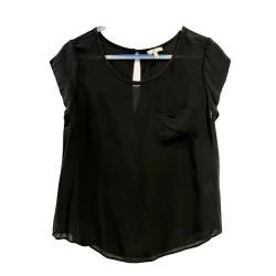 Joie Schwarzes Seidenhemd