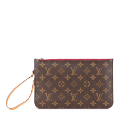 Louis Vuitton B Louis Vuitton Brown Monogram Canvas Canvas Monogram Neverfull Pouch France