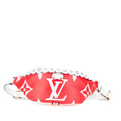 Louis Vuitton AB Louis Vuitton Red with White Monogram Canvas Canvas Monogram Giant Bumbag France