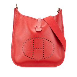 Hermès B Hermès Red Calf Leather Clemence Evelyne I 33 France