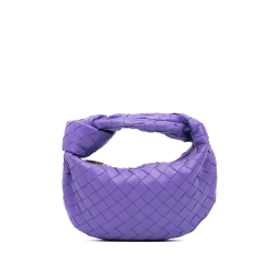 Bottega Veneta AB Bottega Veneta Purple Dark Purple Nappa Leather Leather Mini Nappa Intrecciato Jodie Italy